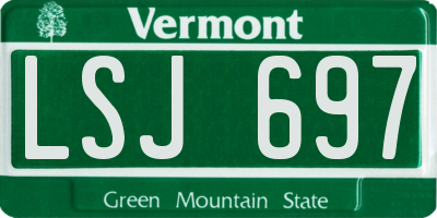 VT license plate LSJ697
