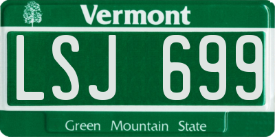 VT license plate LSJ699