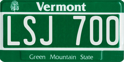 VT license plate LSJ700