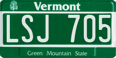 VT license plate LSJ705