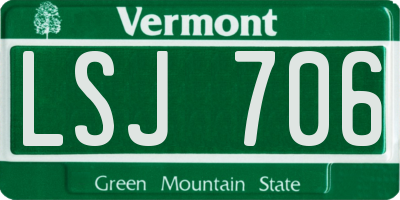 VT license plate LSJ706