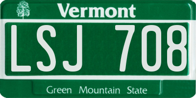 VT license plate LSJ708