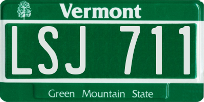 VT license plate LSJ711