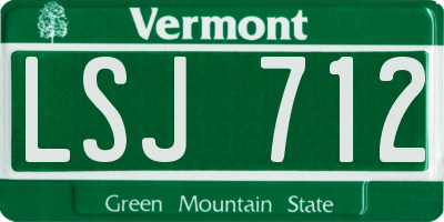 VT license plate LSJ712
