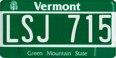 VT license plate LSJ715