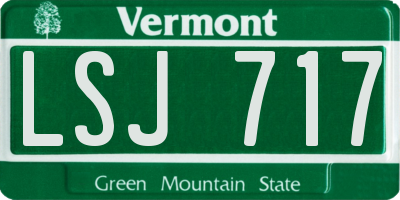 VT license plate LSJ717