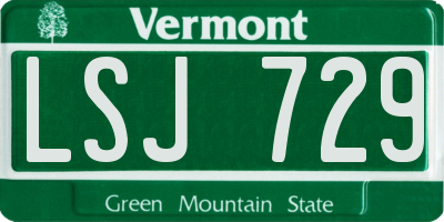 VT license plate LSJ729