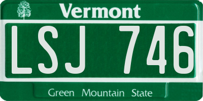 VT license plate LSJ746
