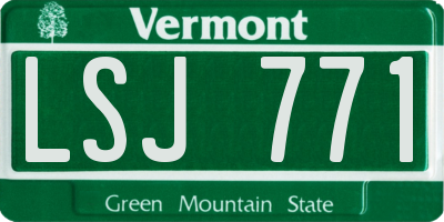 VT license plate LSJ771