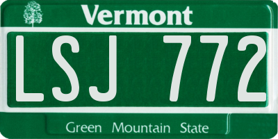 VT license plate LSJ772