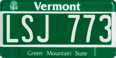 VT license plate LSJ773