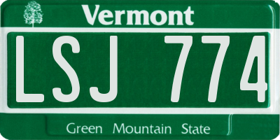 VT license plate LSJ774