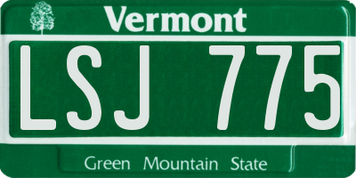 VT license plate LSJ775