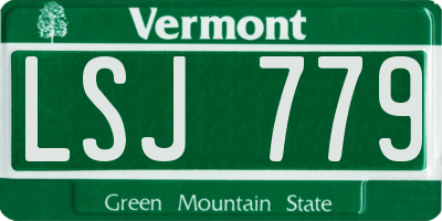 VT license plate LSJ779