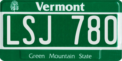 VT license plate LSJ780