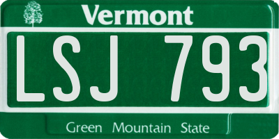 VT license plate LSJ793