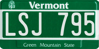VT license plate LSJ795
