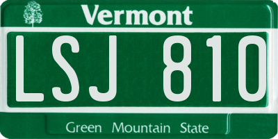 VT license plate LSJ810