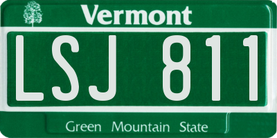 VT license plate LSJ811
