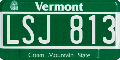 VT license plate LSJ813