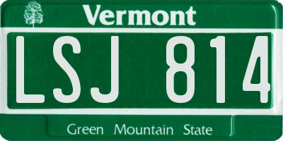 VT license plate LSJ814