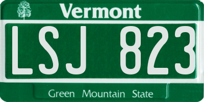 VT license plate LSJ823