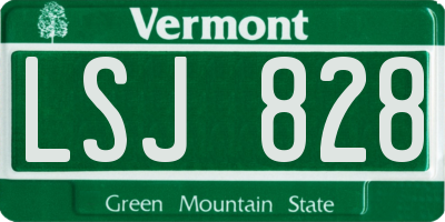 VT license plate LSJ828
