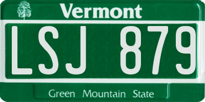 VT license plate LSJ879