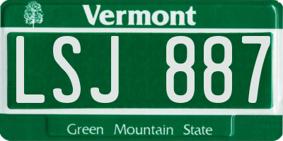 VT license plate LSJ887