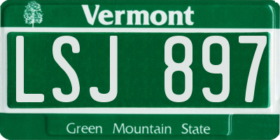 VT license plate LSJ897