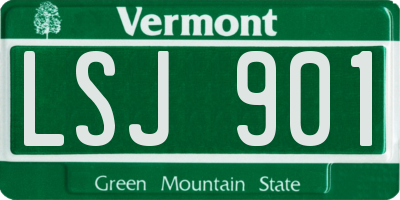 VT license plate LSJ901