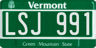 VT license plate LSJ991