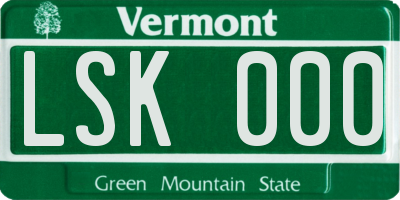VT license plate LSK000