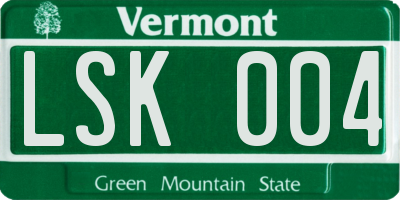 VT license plate LSK004