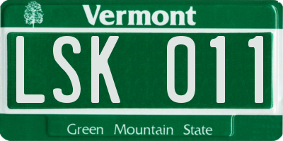 VT license plate LSK011