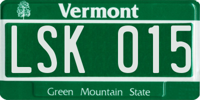 VT license plate LSK015