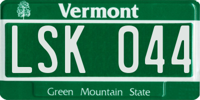 VT license plate LSK044
