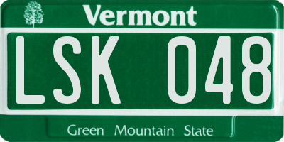 VT license plate LSK048