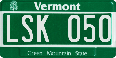 VT license plate LSK050