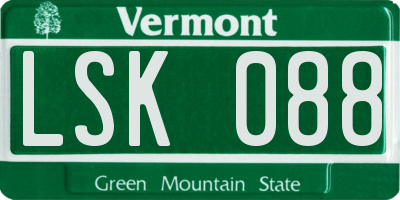 VT license plate LSK088