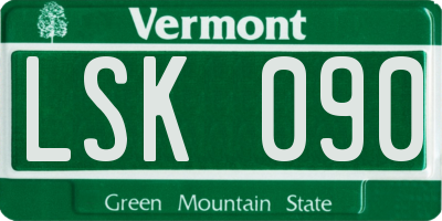 VT license plate LSK090
