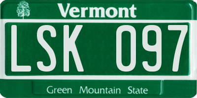 VT license plate LSK097