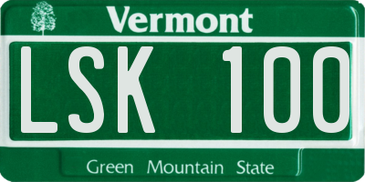 VT license plate LSK100