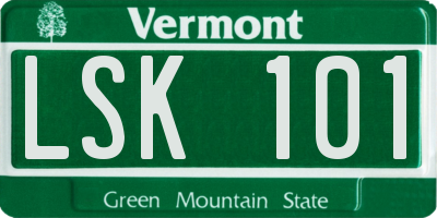 VT license plate LSK101