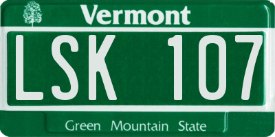 VT license plate LSK107