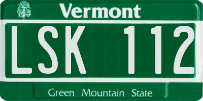 VT license plate LSK112