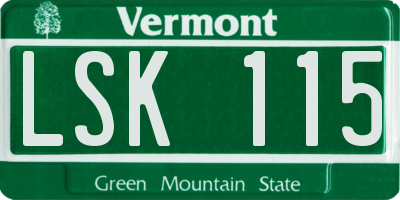 VT license plate LSK115