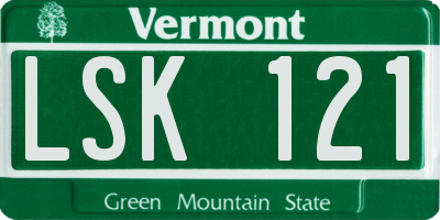 VT license plate LSK121
