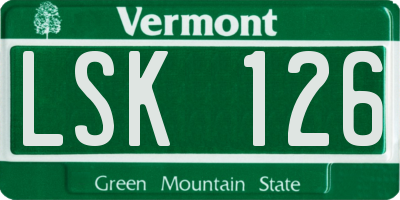VT license plate LSK126