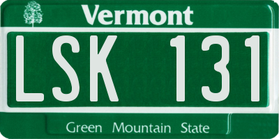 VT license plate LSK131